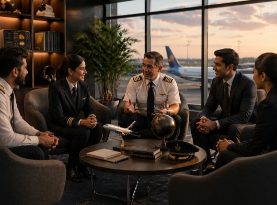 Mentorship session with airline professionals